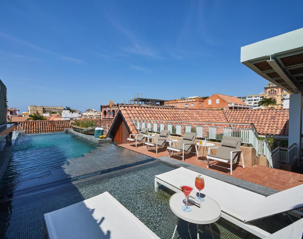 Hotel Boutique Casona Del Colegio Cartagena المظهر الخارجي الصورة Rooftop pool